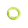 Anillo de resorte verde hierba con patrones de huellas de gato para llaveros y accesorios - 20mm / Verde Fruta - Pata Blanca