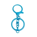 Blue alloy 8-shape lobster clasp keychain set for DIY jewelry and doll hanging - Blue