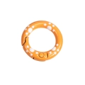 Anillo de resorte naranja con estampado de patas para llaveros y accesorios - 20mm / Naranja Claro - Pata Blanca