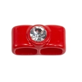 Rote Acryl-Schleife-Schuhschnalle mit Strass für DIY-Schmuck und Modeaccessoires - Doppelsteuerung / Rot