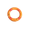 Anilla de resorte naranja con huella de pata para llaveros y accesorios DIY - 20mm / Naranja Oscuro - Pata Roja
