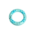 Anillo de resorte azul claro 20-24mm con lunares azul oscuro para llaveros de bricolaje - 20mm / Verde Azulado - Pata Azul