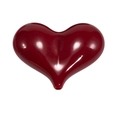 Perla a cuore in acrilico rosso scuro con finitura lucida e foro per gioielli fai da te - Rosso Ancorra