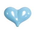 Perla a cuore in acrilico azzurro lucido con foro per gioielli fai-da-te e ciondoli - Blu