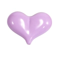 Perla a cuore in acrilico lilla lucido con foro per gioielli fai da te e accessori - Viola