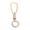 Moschettone beige kaki opaco con anello a D e molla per portachiavi fai da te robusto - Color Tè al Latte