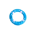 Anillo de resorte azul real con estampado de pata de gato para llaveros DIY y bolsos - 20mm / Azul Oscuro - Pata Rosa