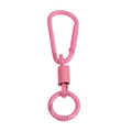 Portachiavi in lega di zinco rosa opaco con chiusura a D e anello a molla - Pesca
