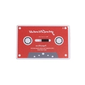 Pendentif cassette rétro en acrylique rouge pour porte-clés DIY et sacs - Petite Cassette / Rouge
