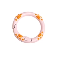 Anilla de resorte rosa con huella de gato para llaveros y accesorios artesanales - 24mm / Rosa Claro - Pata Naranja