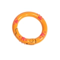 Anillo de resorte naranja con huellas de gato para llaveros y manualidades - 24mm / Naranja - Pata Rosa Fucsia