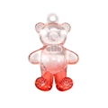 Colorful gradient red transparent acrylic bear charm for DIY jewelry and keychains - Transparent Gradient Red