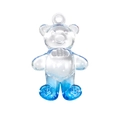 Transparent acrylic bear pendant with blue gradient finish and top hanging hole - Transparent Gradient Blue