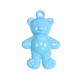 Light blue transparent acrylic bear charm with a glossy finish for DIY jewelry crafts - Painted Blue