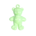 Translucent light green acrylic bear pendant for DIY jewelry and keychain accessories - Painted Milky Green