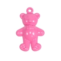 Pink acrylic gummy bear pendant with metallic hook for DIY jewelry making - Painted Peach