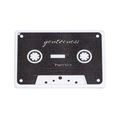 Pendentif cassette rétro en acrylique noir et blanc pour bijoux et bricolage DIY - Grande Cassette / Noir