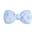 Blauwe acryl zeemeermin strik kraal met roze hartpatroon voor DIY sieraden maken - Gelakt - Blauw