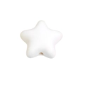Witte stervormige siliconen kraal met middengat voor DIY-sieraden maken en knutselen - Dikke Versie No.1 / Mat Ster - Wit