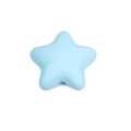 Lichtblauwe matte stervormige kraal met gat voor DIY sieraden en handwerkprojecten - Dikke Versie No.1 / Mat Ster - Aquablauw