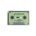 Retro-Anhänger in Kassettenform aus grünem Acryl mit Text für DIY-Schlüsselanhänger - Kleine Kassette / Grün