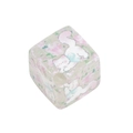 Square acrylic bead with cute cartoon cat and flower patterns for DIY jewelry making - Light Gray Cat (Animal Flower Bead) / Light Gray