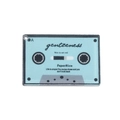 Retro hellblauer Acryl-Kassettenanhänger mit Gentleness-Text für DIY-Schlüsselanhänger - Kleine Kassette / Blau
