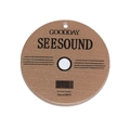 Vintage Bronze Acryl-Kassettenrekorder Anhänger mit Goodday SeeSound Aufdruck - Schallplatte / Braun