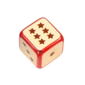 Star pattern cube bead in red and cream for DIY jewelry making and phone charms - Pentagram Dice / Red