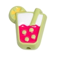 Cartoon green and pink juice cup bead for DIY jewelry and phone charms with hole detail - Thin Cup Style / Dark Fruit Green