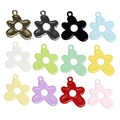Lot de 12 breloques fleurs colorées en alliage avec anneau pour bijoux DIY créatifs - Couleur Aléatoire