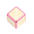 DIY cubic star bead in pink and yellow finish for handmade jewelry and phone chains - Pentagram Dice / Peach