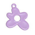 Ciondolo a fiore a 5 petali in lega viola chiaro con foro per portachiavi e borse fai-da-te - Viola