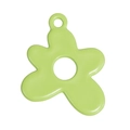 Ciondolo a forma di fiore a cinque petali verde chiaro in lega con finitura laccata - Verde mela
