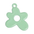 Ciondolo a fiore a 5 petali verde menta in lega per portachiavi e borse fai-da-te - Smeraldo