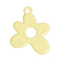 Ciondolo a forma di fiore giallo chiaro in lega a 5 petali per portachiavi fai da te - Giallo Chiaro