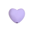 Lavendelpaarse hartvormige matte harskraal met gat voor het maken van DIY-sieraden - Dikke Versie No.1 / Mat Hart - Paars