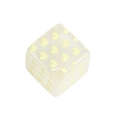 Translucent cube bead with yellow heart patterns for DIY jewelry and bracelets - Leaf Pattern Heart / Yellow