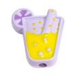 Colorful hand-painted purple and yellow cup bead for DIY jewelry and phone chain - Hand-painted Polka Dot Cup / Purple