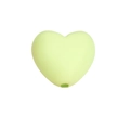 Mat lichtgroene hartvormige harsbedel voor DIY-knutselen en schoenendecoratie met boorgat - Dikke Versie No.1 / Mat Hart - Fruitgroen