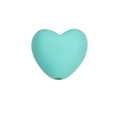 DIY handgemaakte mintgroene hartvormige harskraal voor sieraden en schoenaccessoires - Dikke Versie No.1 / Mat Hart - Smaragdgroen