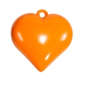 Glänzender orangefarbener Acryl-Herzanhänger mit Ring für DIY-Schmuckherstellung - Orange