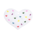 Ciondolo a cuore in acrilico con stampe di stelle colorate per portachiavi fai da te - Cuore / Bianco