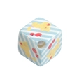 Blue striped square bead with cute cartoon animal and cherry patterns for DIY jewelry - Cartoon Cat / Blue and White Stripes