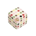 DIY cube bead with colorful polka dots on white resin for bracelet making - Colorful Polka Dot / Multicolor