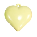Glänzender hellgelber Acryl Anhänger in Herzform für DIY Schmuck und Schlüsselanhänger - Hellgelb