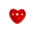 Gepolijste rode hartvormige harsbedel met gat voor DIY-sieraden en schoenendecoratie - Dikke Versie No.1 / Gelakt Hart - Rood