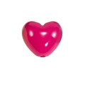 Levendige glanzende magenta hartvormige harskraal met gat voor DIY-sieraden maken - Dikke Versie No.1 / Gelakt Hart - Roze Paars
