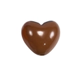 Gepolijste chocoladebruine hartvormige harskraal met gat voor DIY handgemaakte sieraden - Dikke Versie No.1 / Gelakt Hart - Donkere Koffie