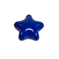 Donkerblauwe glanzende hars ster kralen met centraal gat voor DIY handwerk en sieraden - Dikke Versie No.1 / Gelakt Ster - Saffierblauw